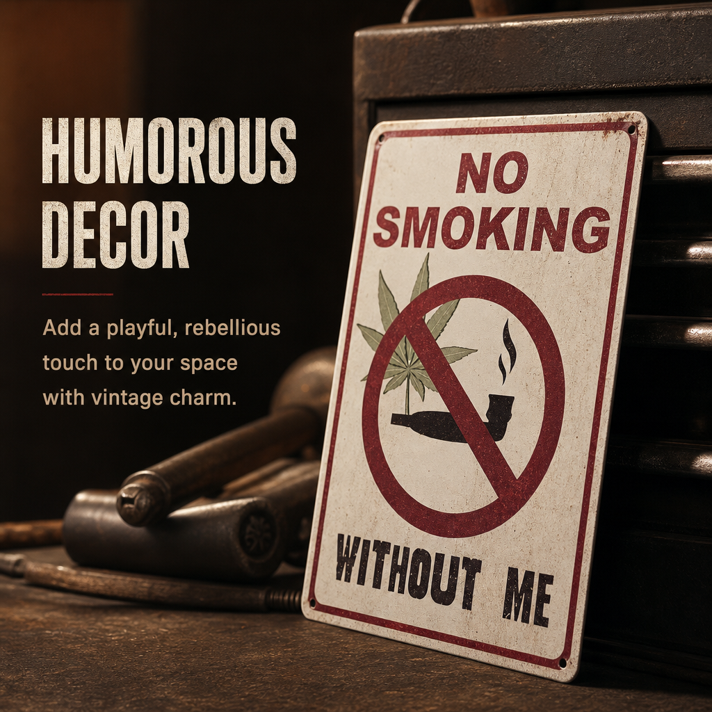Retro humorous wall sign room display