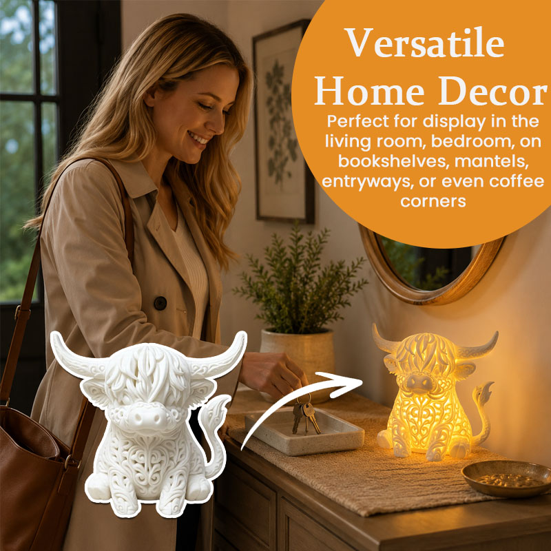 Highland Cow tea light holder home decor